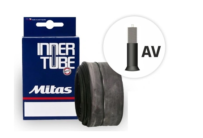 Камера Mitas 28x1,1-1,75 AV 48мм Черный (R28-06), фото №2
