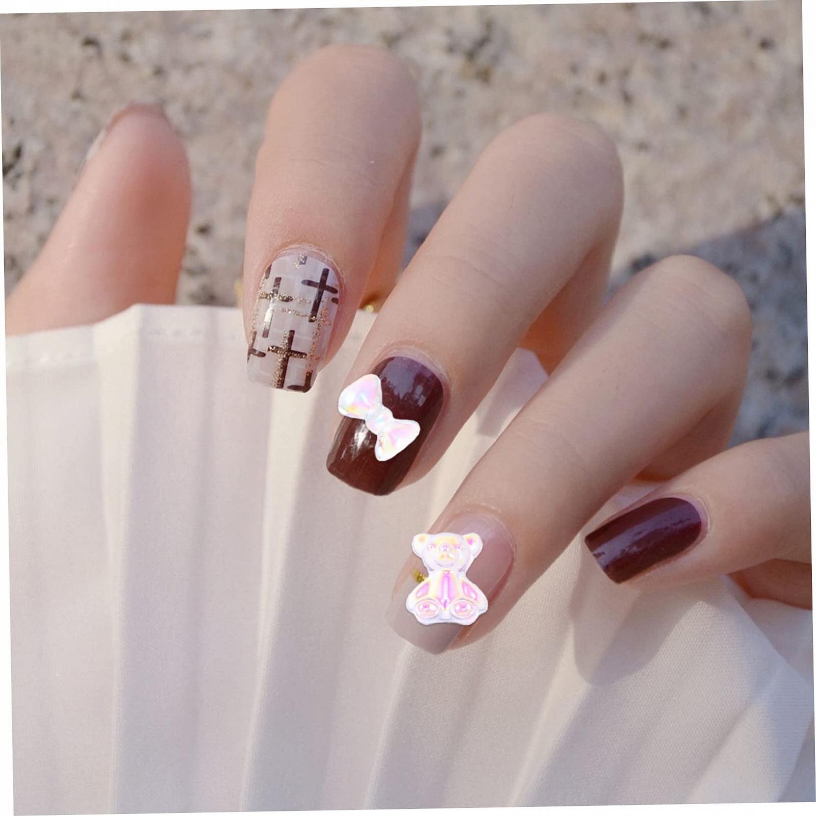 Украшения для ногтей Акриловые смоляные бабочки Мишки Beavorty 240 шт., фото №3