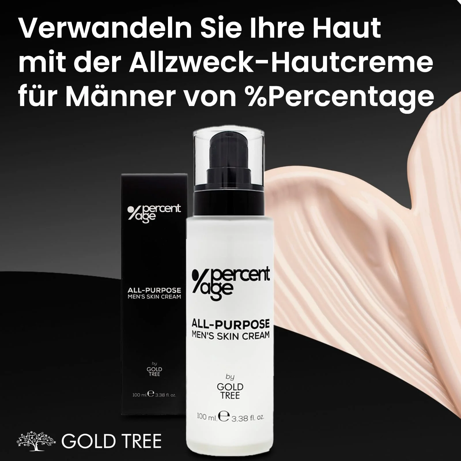 Денний крем Percent Age Face Cream Men антивіковий зволожуючий з гіалуроновою кислотою 100 мл, фото №7