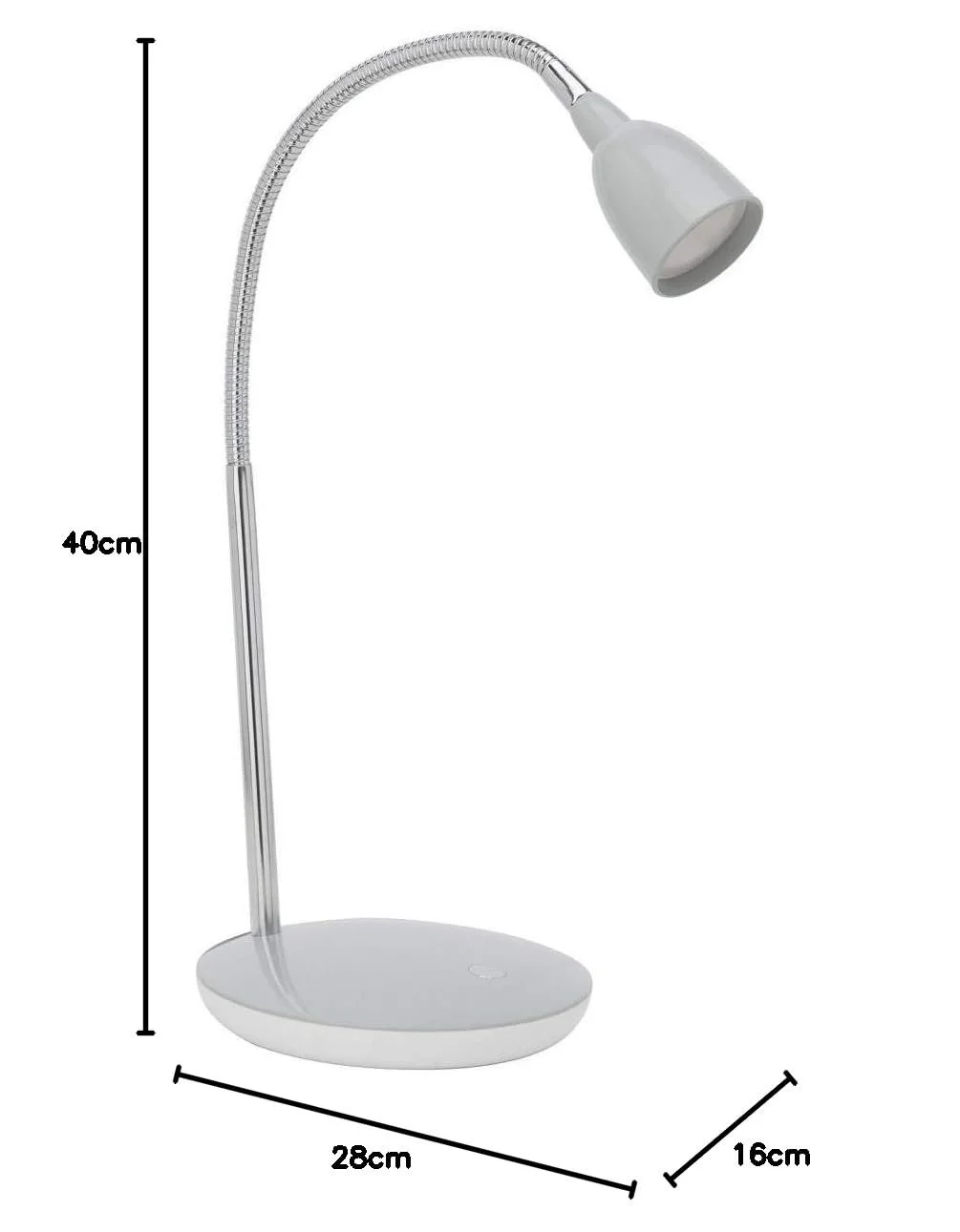 Настільна лампа Brilliant Titanium g92935/11 метал/пластик 1 x 3 Вт 16 x 28 x 40 см, фото №5