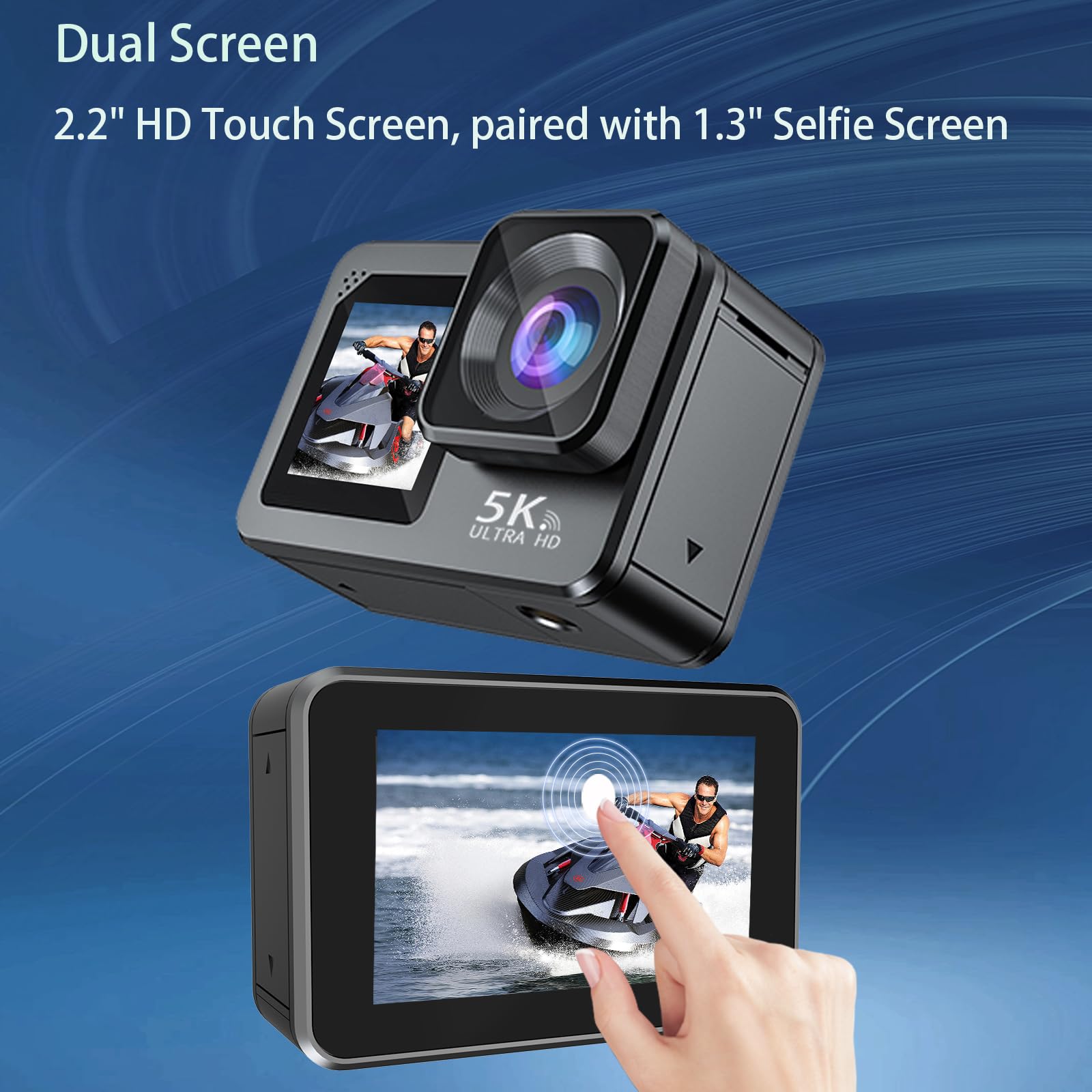 Екшн-камера Nvgfelis Action 5K/30FPS 48MP WiFi 30M Waterproof, фото №3