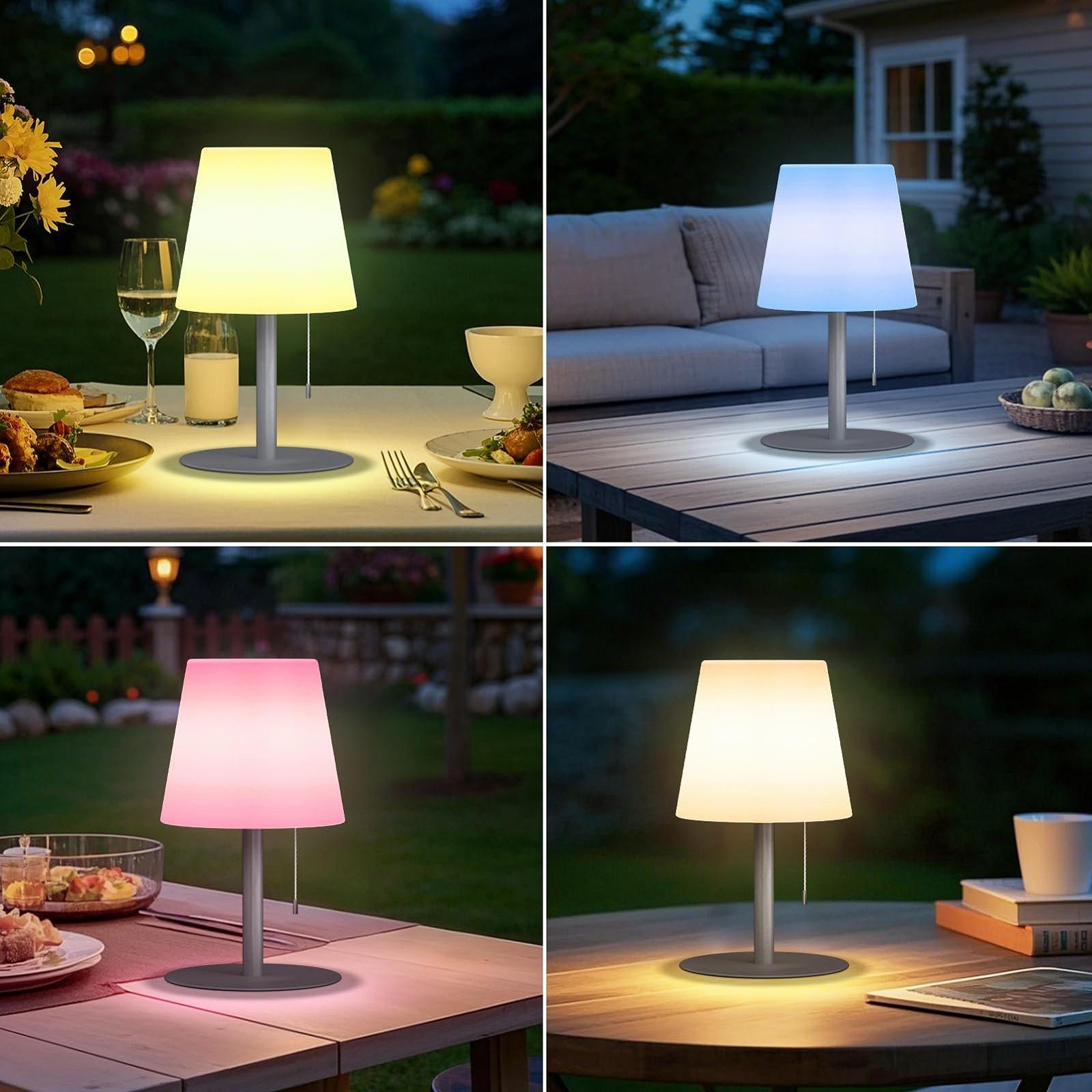 Настільна лампа uuffoo Solar Вулична Акумуляторна IP44 RGB Сіра, фото №6