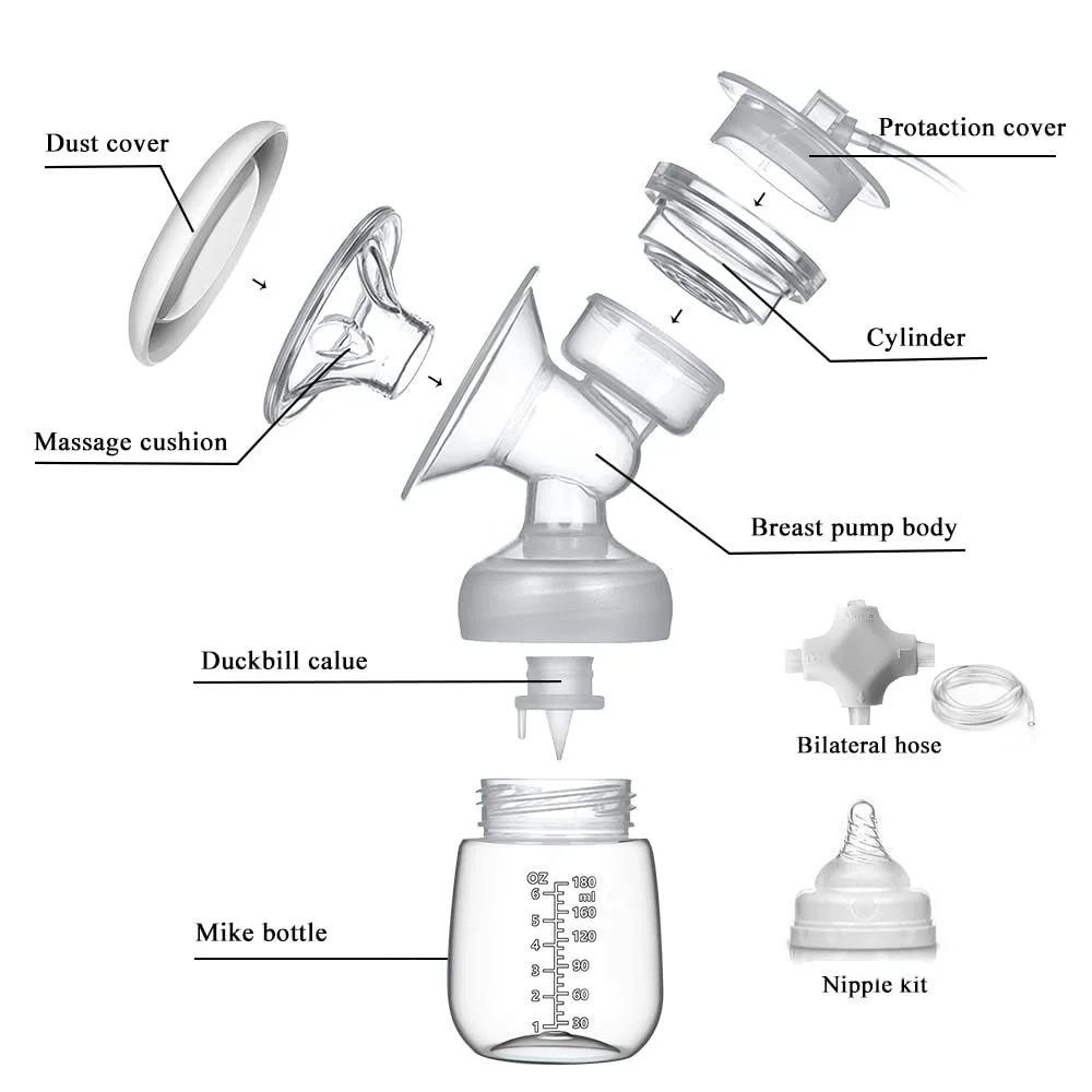Молокоотсос PiAEK электрический двойной, 3 режима, 10 уровней всасывания, аккумуляторный, фото №8 Молокоотсос PiAEK электрический двойной, 3 режима, 10 уровней всасывания, аккумуляторный, фото №8