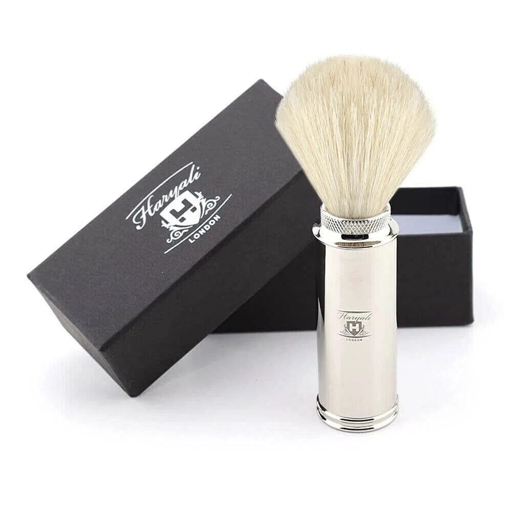 Помазок для бритья Stainless Steel White Badger Hair для мужчин металлический, фото №1 Помазок для бритья Stainless Steel White Badger Hair для мужчин металлический, фото №1