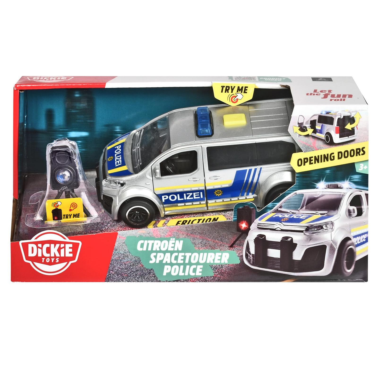 Игрушечная машина Dickie Toys Citroën SpaceTourer 15 см Полицейская машина со скоростомером Свет и звук Полицейский автобус, фото №7 Игрушечная машина Dickie Toys Citroën SpaceTourer 15 см Полицейская машина со скоростомером Свет и звук Полицейский автобус, фото №7