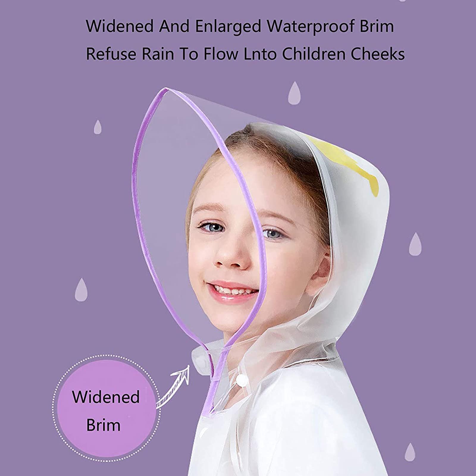 Дитячий дождевик-пончо SAUTRV для мальчиков с капюшоном, ветровка, куртка для девочек, маленький размер, фото №5