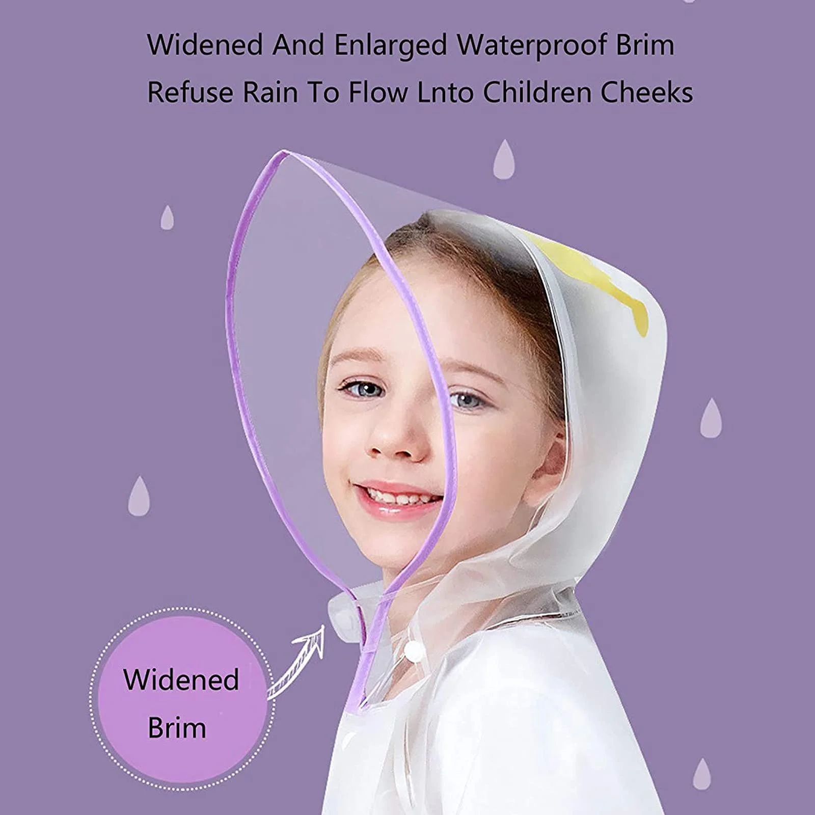 Дитячий водонепроникний дощовий плащ-пончо, фото №5