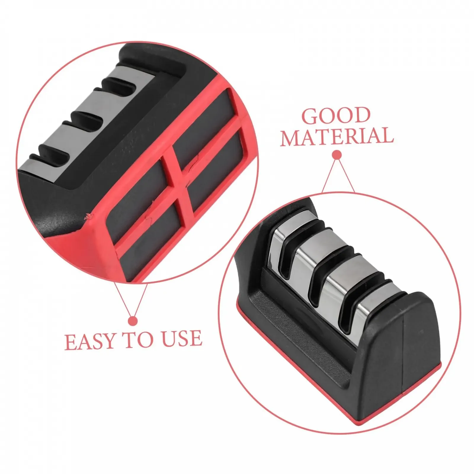 Точило для кухонних ножів та ножиць з нержавіючої сталі багатоступенева, фото №8