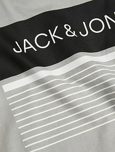 Футболка Jack&Jones TEE SS CREW NECK 12221009-Wrought Iron Серая L synthetic.ua - Фото 1