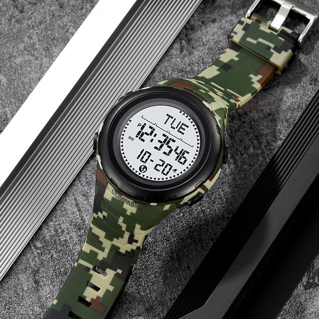 Годинник Skmei 2166CMGN Army Green Camouflage, фото №4