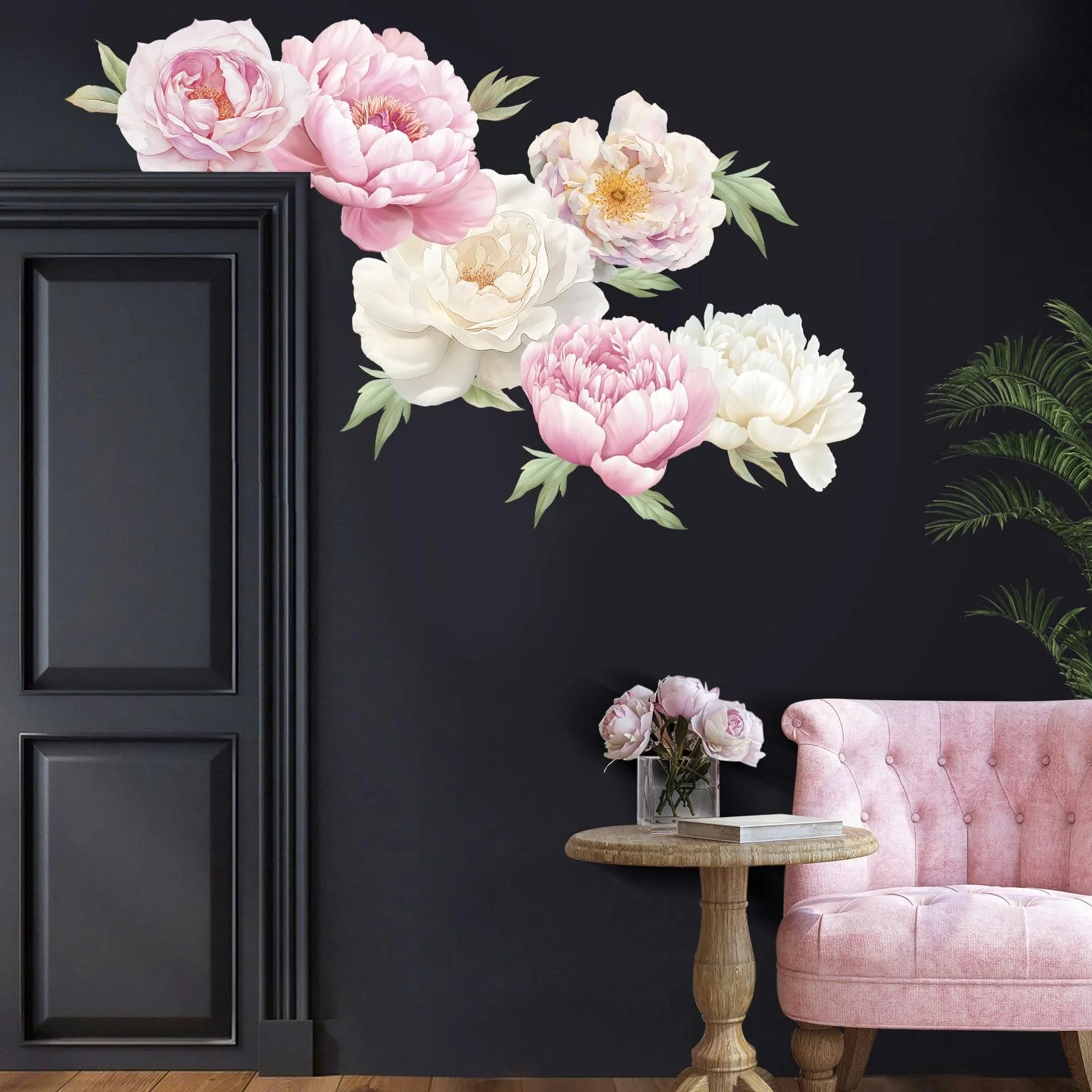 Наклейка на стіну SHUCHING Peonies White and Pink, фото №3 Наклейка на стіну SHUCHING Peonies White and Pink, фото №3
