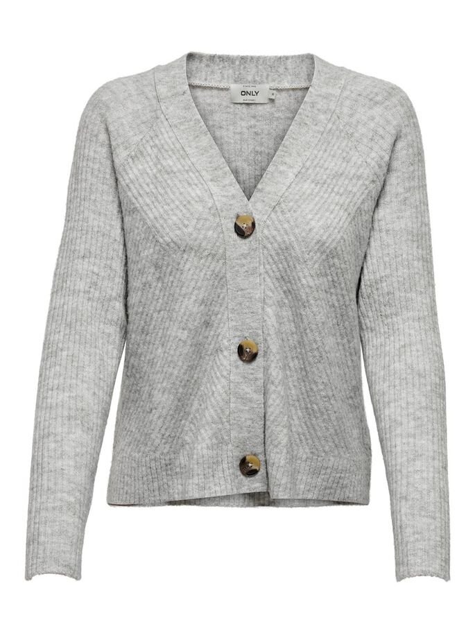 Кардиган ONLCAROL L/S CARDIGAN KNT NOOS 15196734-Light Grey Melange ONLY Сірий XL, фото №3