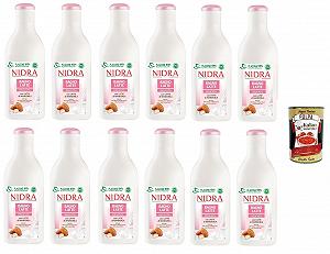 Гель для душу Nidra Bagnolatte Delicato з молочними протеїнами та мигдальним молочком 12 х 750 мл + Томатна м'якоть 400 г - Фото 1