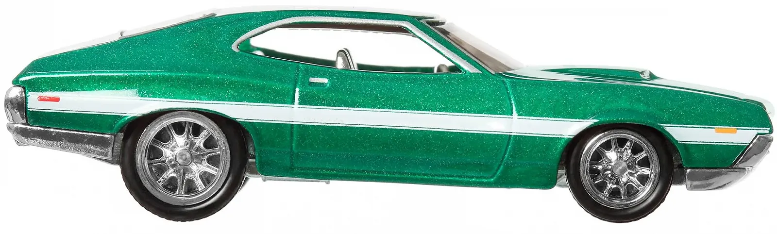 Машинка Hot Wheels Premium Real Riders Ford Gran Torino Sport 1972 / 1:64 / Зелена, фото №4