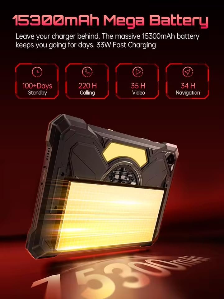 Планшет 10.1" Cubot Tab KingKong S 6+10/256Gb 4G 2-SIM 8 ядер Android 15 15300 mAh Черный, фото №7