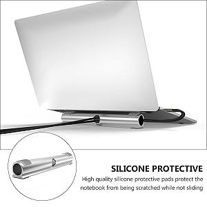 Подставка для ноутбука алюминиевая с организацией кабелей Нескользящая Наклон Эргономичная для ноутбуков Прочная Легкая для стола и кровати synthetic.ua - Фото 1