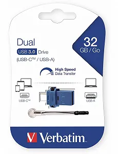 Dual USB-накопичувач Verbatim 49966 32GB USB-C/USB 3.0 ціна на synthetic.ua - Фото 1 Dual USB-накопичувач Verbatim 49966 32GB USB-C/USB 3.0 synthetic.ua - Фото 1
