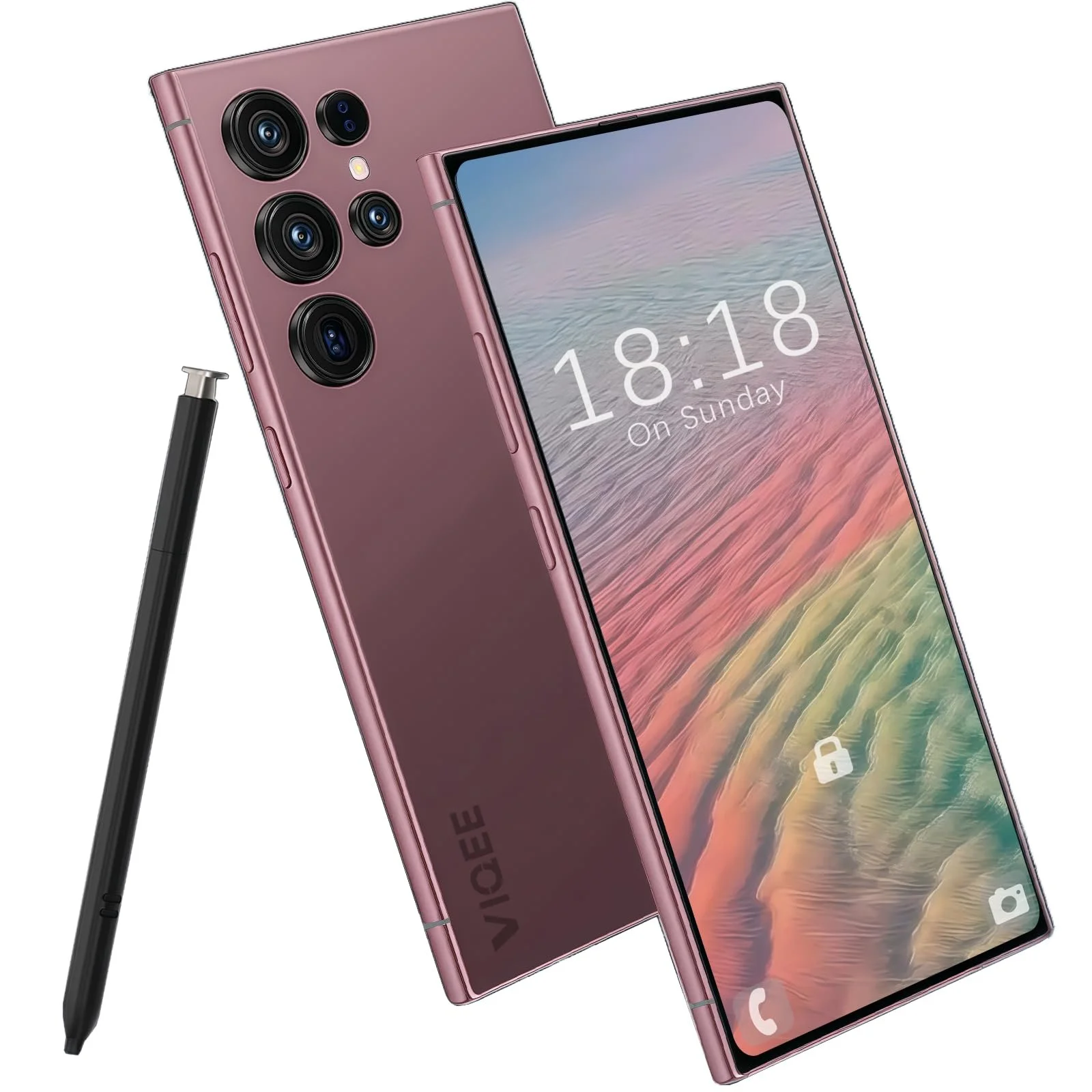 Смартфон Android 14 5G 8 + 256 GB Dual SIM 6.8 дюйма HD Screen 6000 мАч 21 + 8 MP Face ID Розовое золото, фото №1 Смартфон Android 14 5G 8 + 256 GB Dual SIM 6.8 дюйма HD Screen 6000 мАч 21 + 8 MP Face ID Розовое золото, фото №1