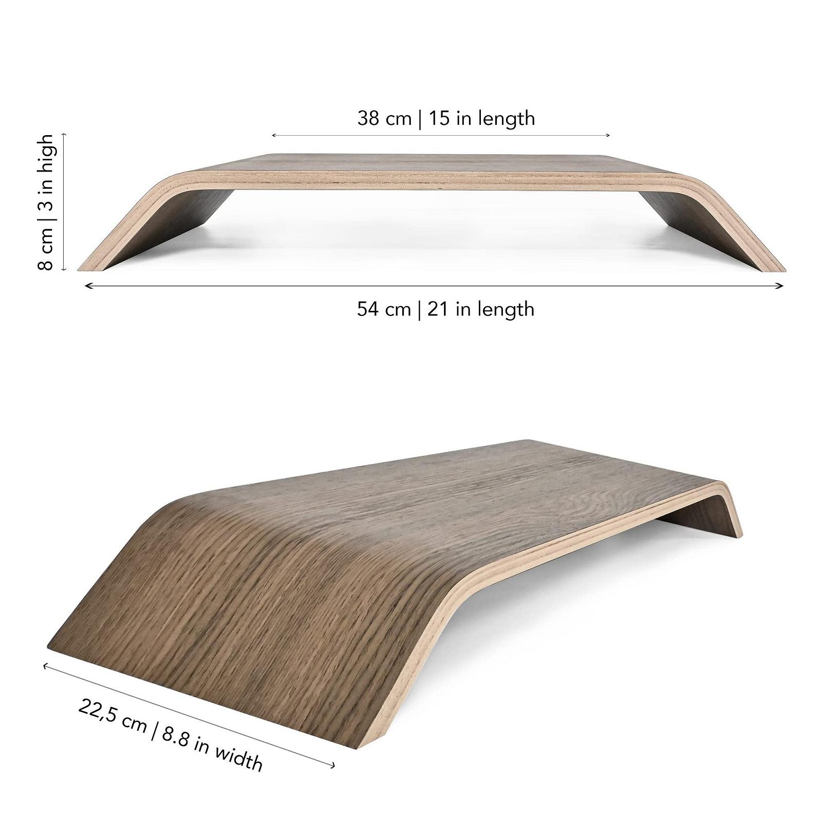 Підставка для ноутбука дерев'яна Міцна Портативна Офісна Колір світлий дуб, фото №2