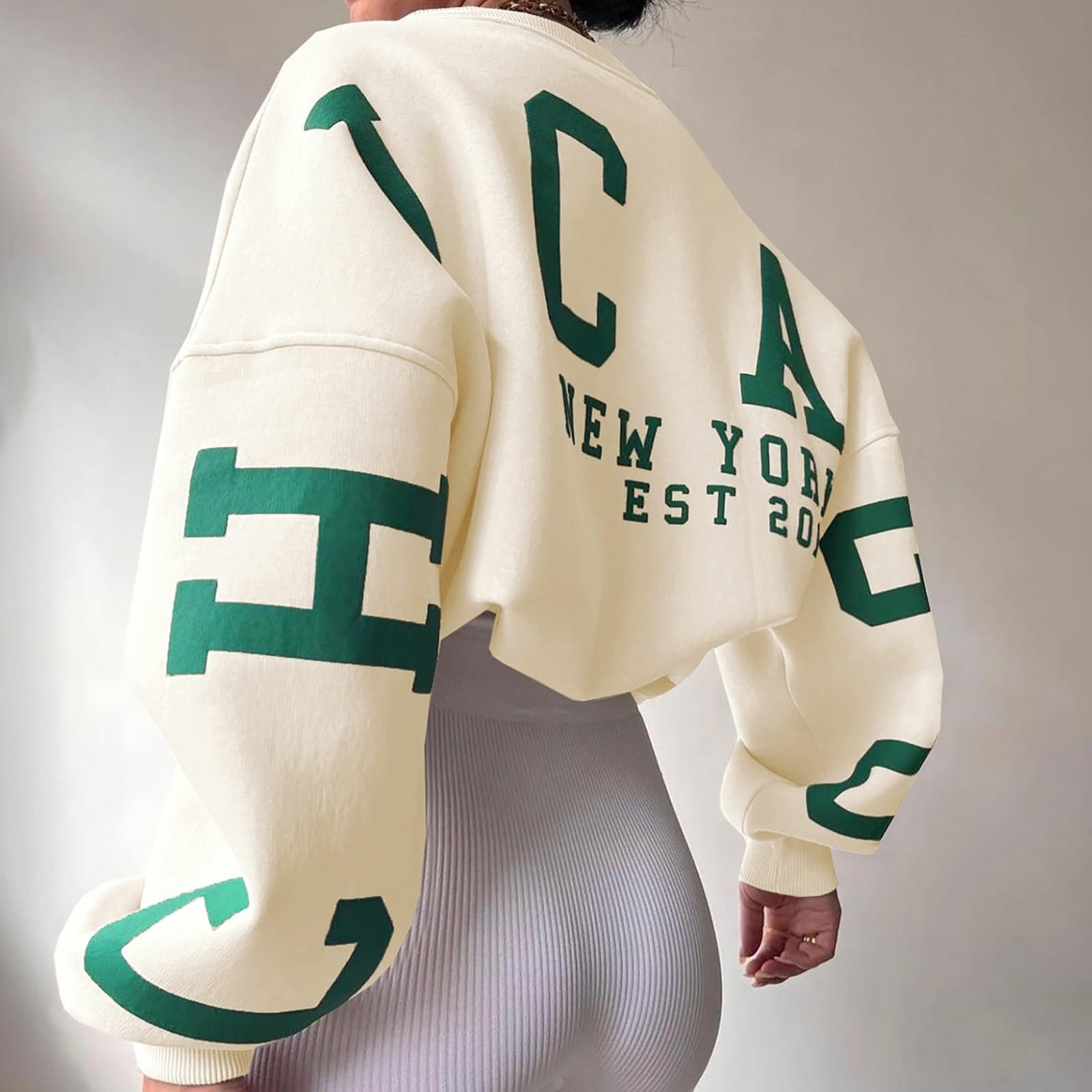 Женская толстовка Generisch Oversized Skeleton с длинными рукавами, рождественский свитер, мягкий костюм на Хэллоуин, фото №4