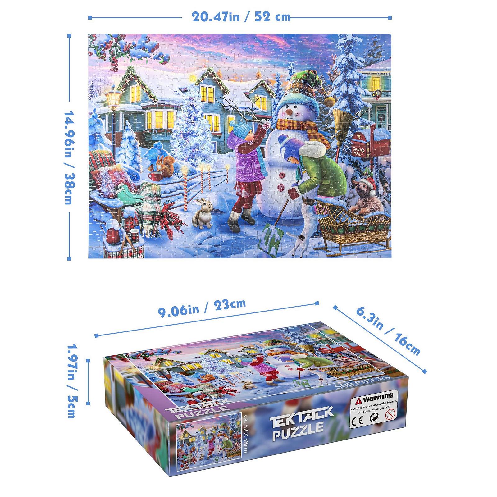 Пазл Tektalk 500 деталей Дерев'яний Snowman Stacking, фото №2 Пазл Tektalk 500 деталей Дерев'яний Snowman Stacking, фото №2