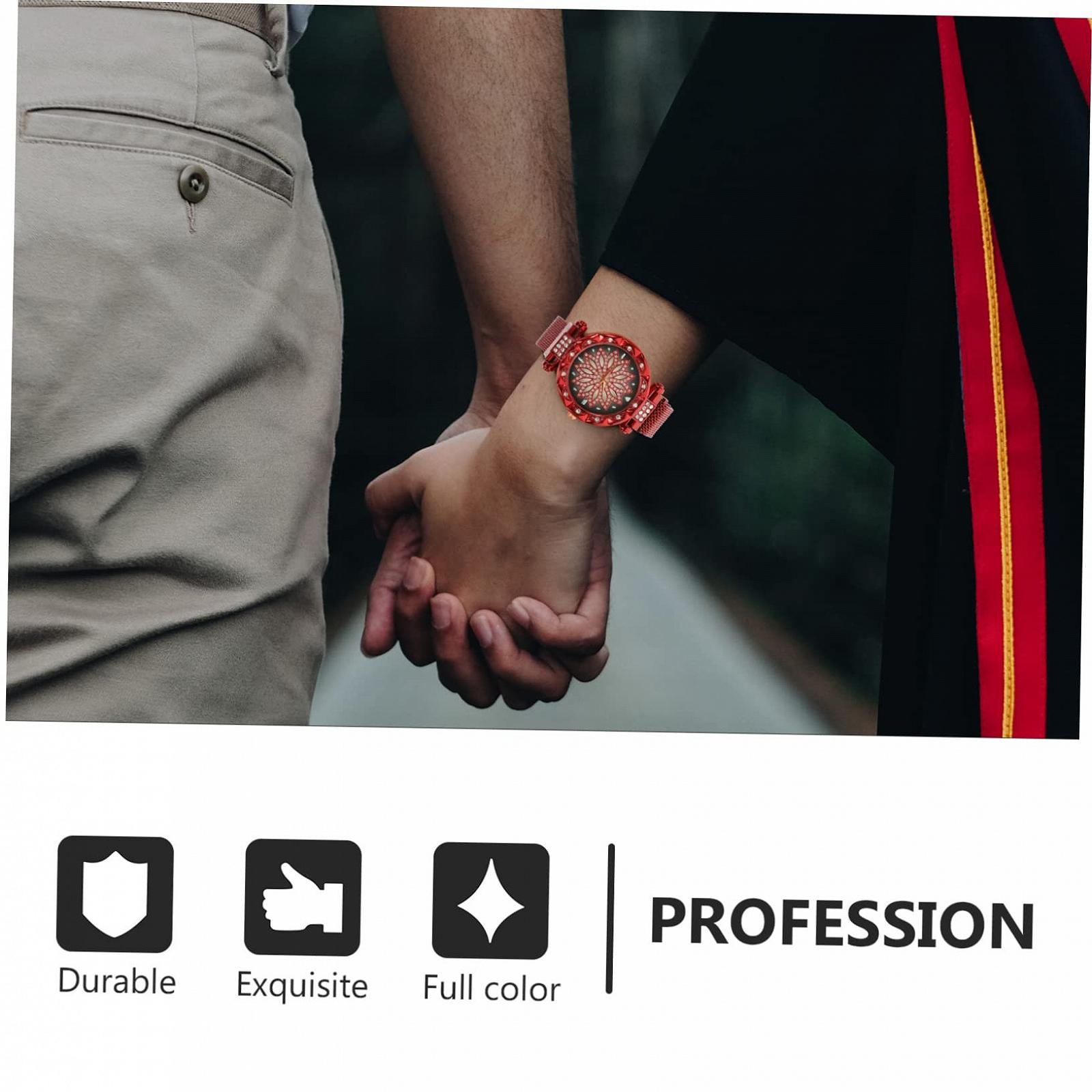 Жіночий наручний годинник WRITWAA Chic, червоний, фото №9