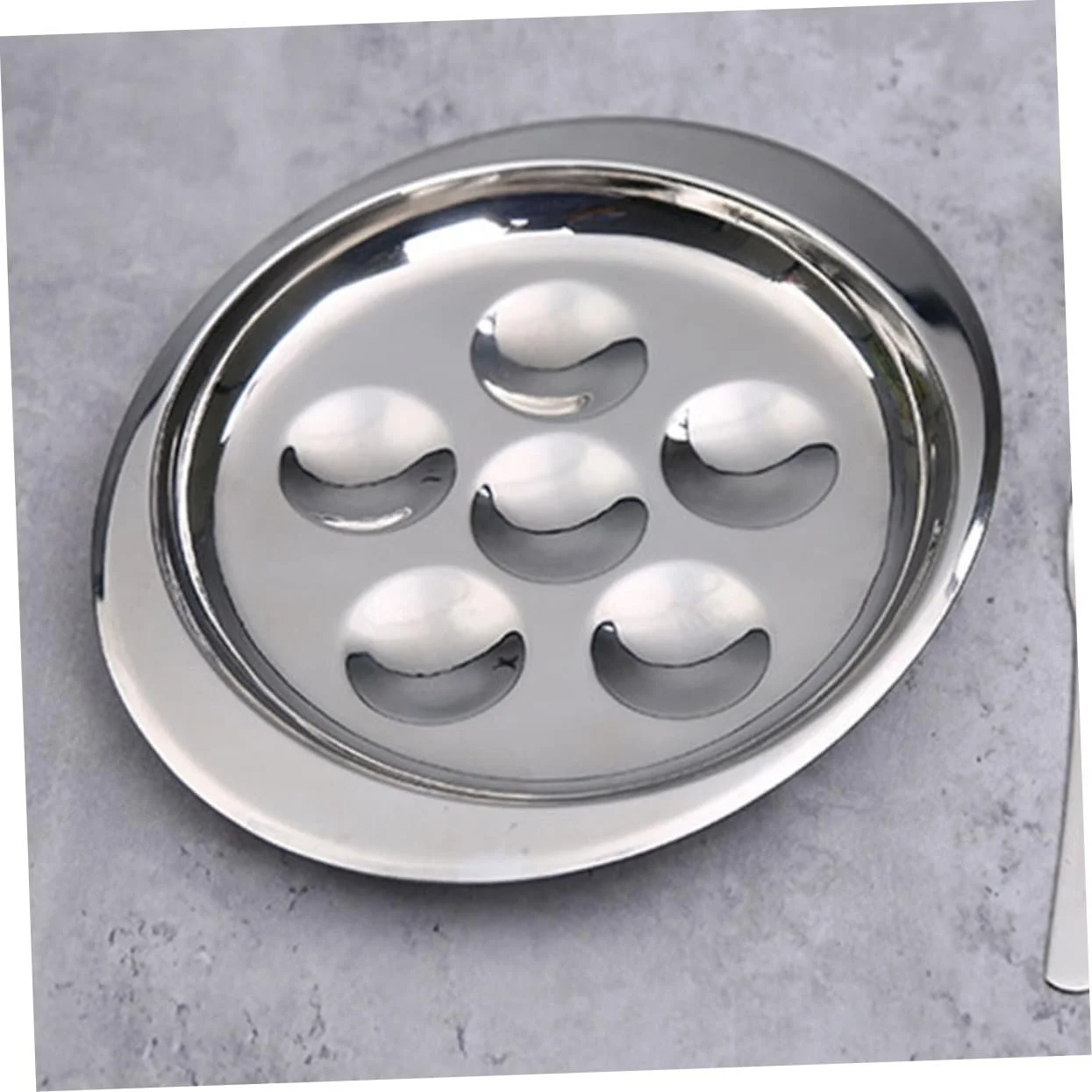 Форми для запікання равликів 2 шт. з нержавіючої сталі з отворами та спеціальним відділенням для яєць, фото №3