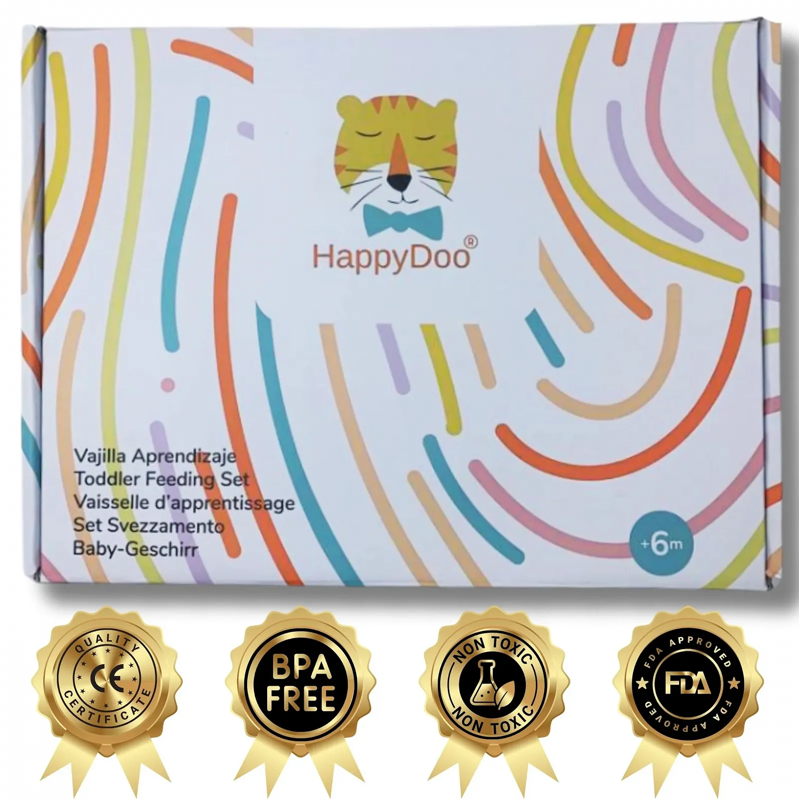 Набір дитячого посуду HappyDoo | 12 предметів, фото №6