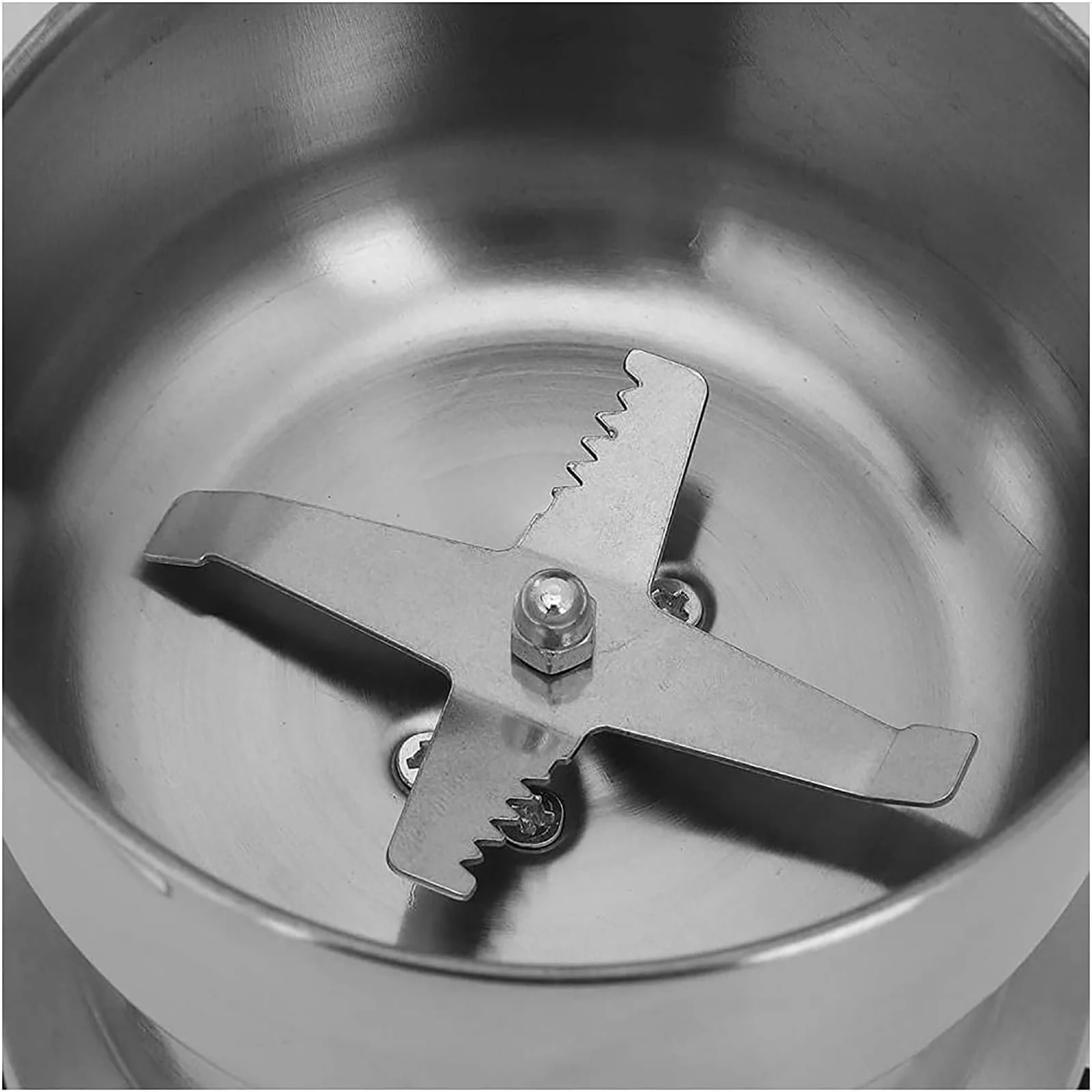 Электрическая зерновая мельница, мельница для специй, высокоскоростная мельница для сухого помола, нержавеющая сталь, конструкция с четырьмя лезвиями, для трав, орехов, злаков, кукурузы, муки, специй и таблеток, фото №8