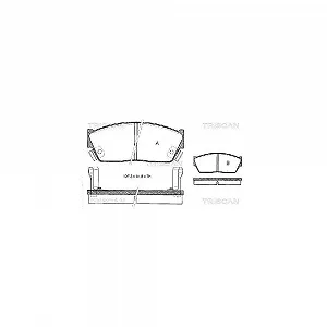 Комплект гальмівних колодок, дискове гальмо TRISCAN 8110 10080 для HONDA ROVER HYUNDAI - Фото 1