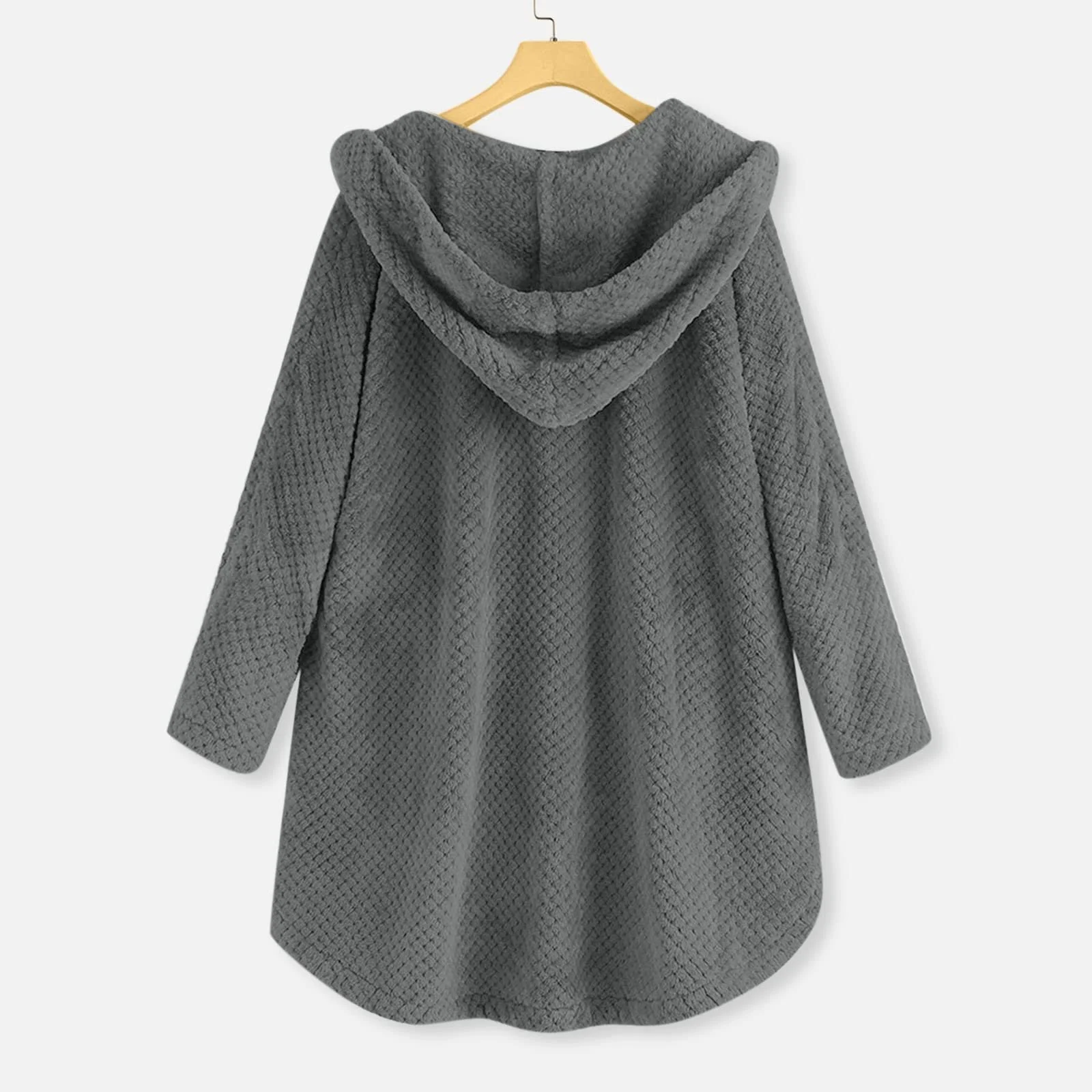 Жіноча Куртка Hutton Пухнастий Довгий Рукав Однотонний Капюшон Хутро, фото №5 Жіноча Куртка Hutton Пухнастий Довгий Рукав Однотонний Капюшон Хутро, фото №5