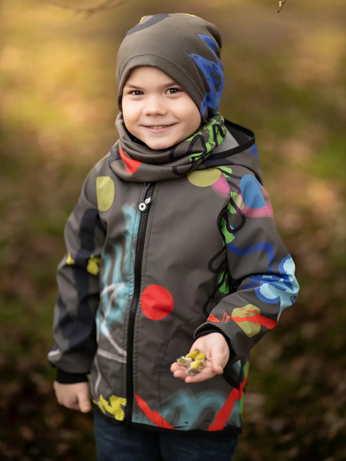 Софтшелл куртка Unuo Дитяча з флісовою підкладкою та капюшоном Водовідштовхувальна, вітрозахисна, дихаюча, фото №5