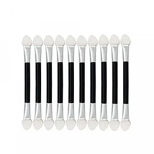 Пензлі для тіней IUNSER двосторонній 12 штук, аплікатор для підводки для очей (чорний, один розмір) - Фото 1