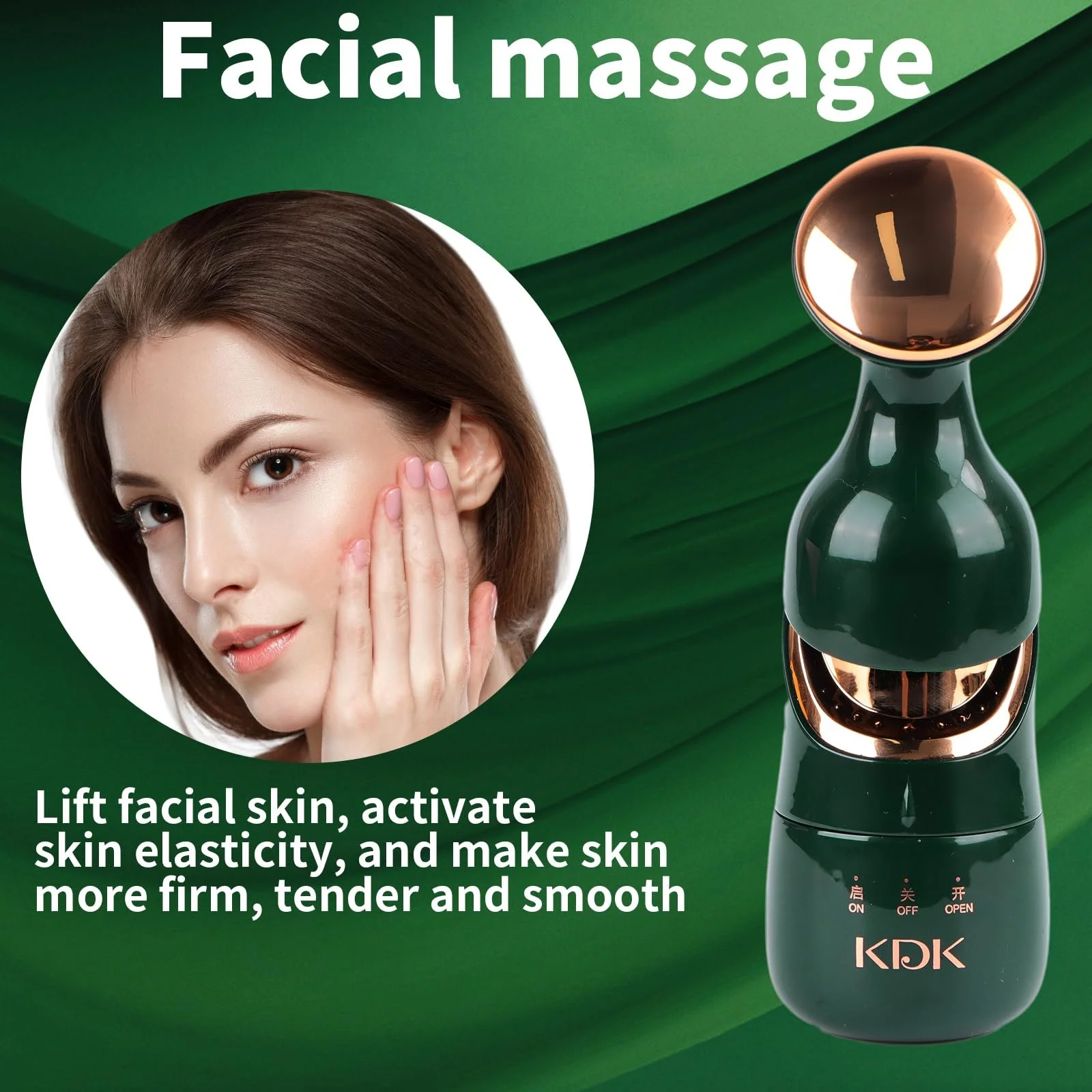 Массажер для лица Skin Rejuvenation Face Device 3 режима 45°C для лифтинга и ухода за кожей, фото №7