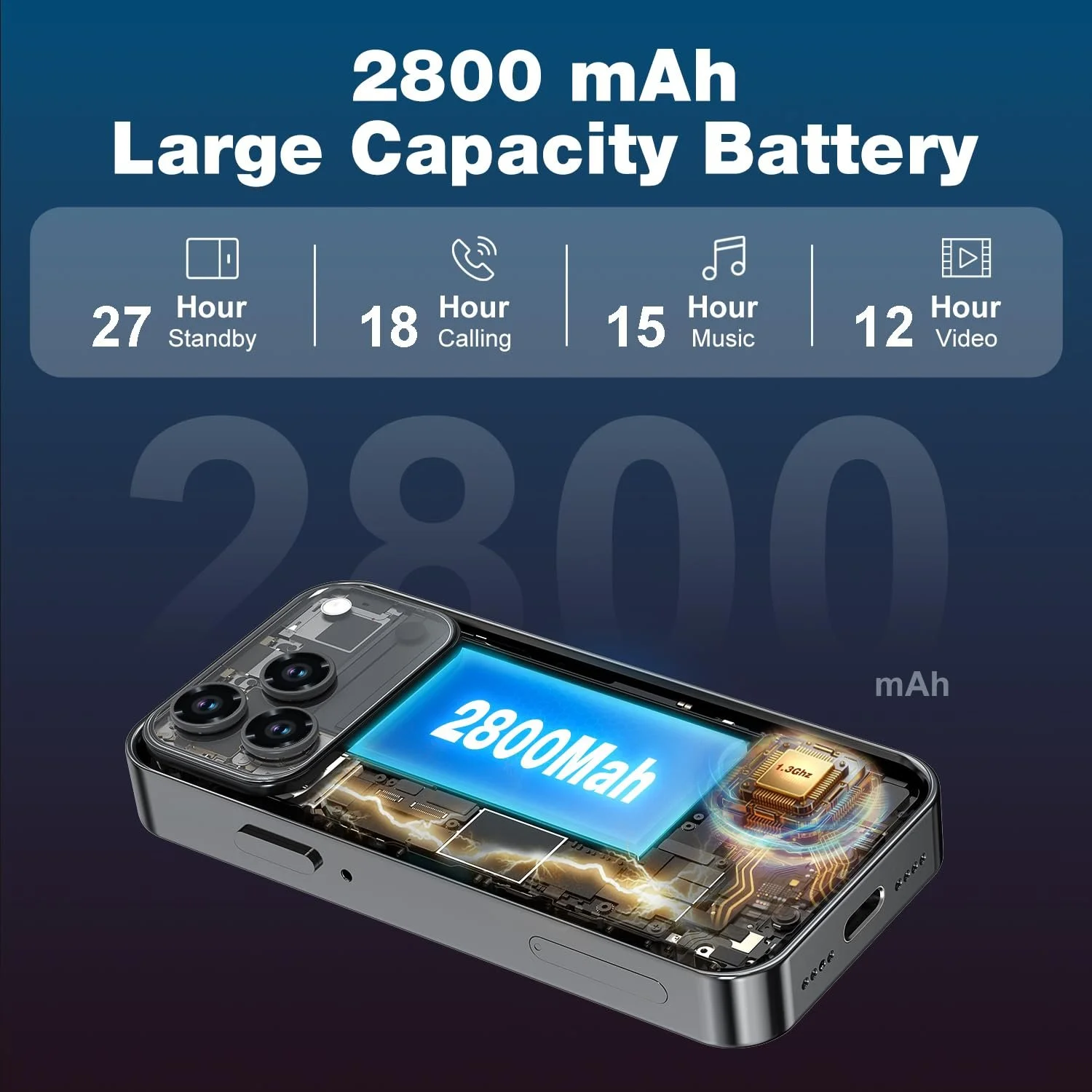 Міні-смартфон 4.0 дюйма HD 3GB+32GB 4G Dual SIM Black, фото №4