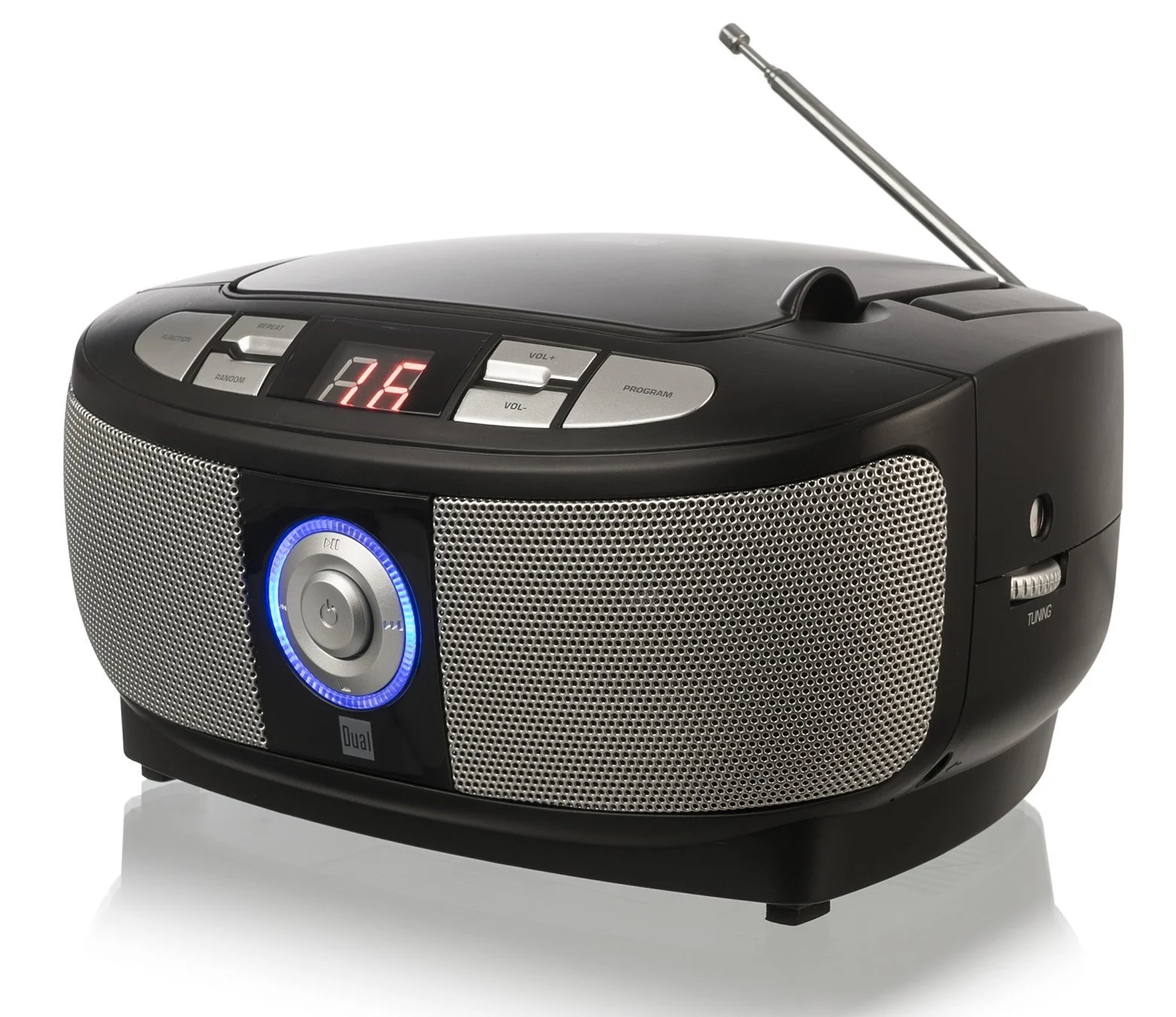 Стереосистема Dual P 49-1 с CD-проигрывателем FM-радио, LED-дисплей, питание от сети или аккумулятора, черный, фото №3 Стереосистема Dual P 49-1 с CD-проигрывателем FM-радио, LED-дисплей, питание от сети или аккумулятора, черный, фото №3