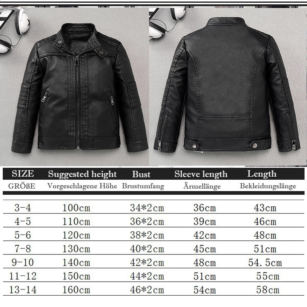 Шкіряна куртка Linboo Дитяча куртка-бомбер мотоциклетна байкерська куртка зі штучної шкіри для дівчаток Перехідна куртка Весна Осінь, фото №7 Шкіряна куртка Linboo Дитяча куртка-бомбер мотоциклетна байкерська куртка зі штучної шкіри для дівчаток Перехідна куртка Весна Осінь, фото №7