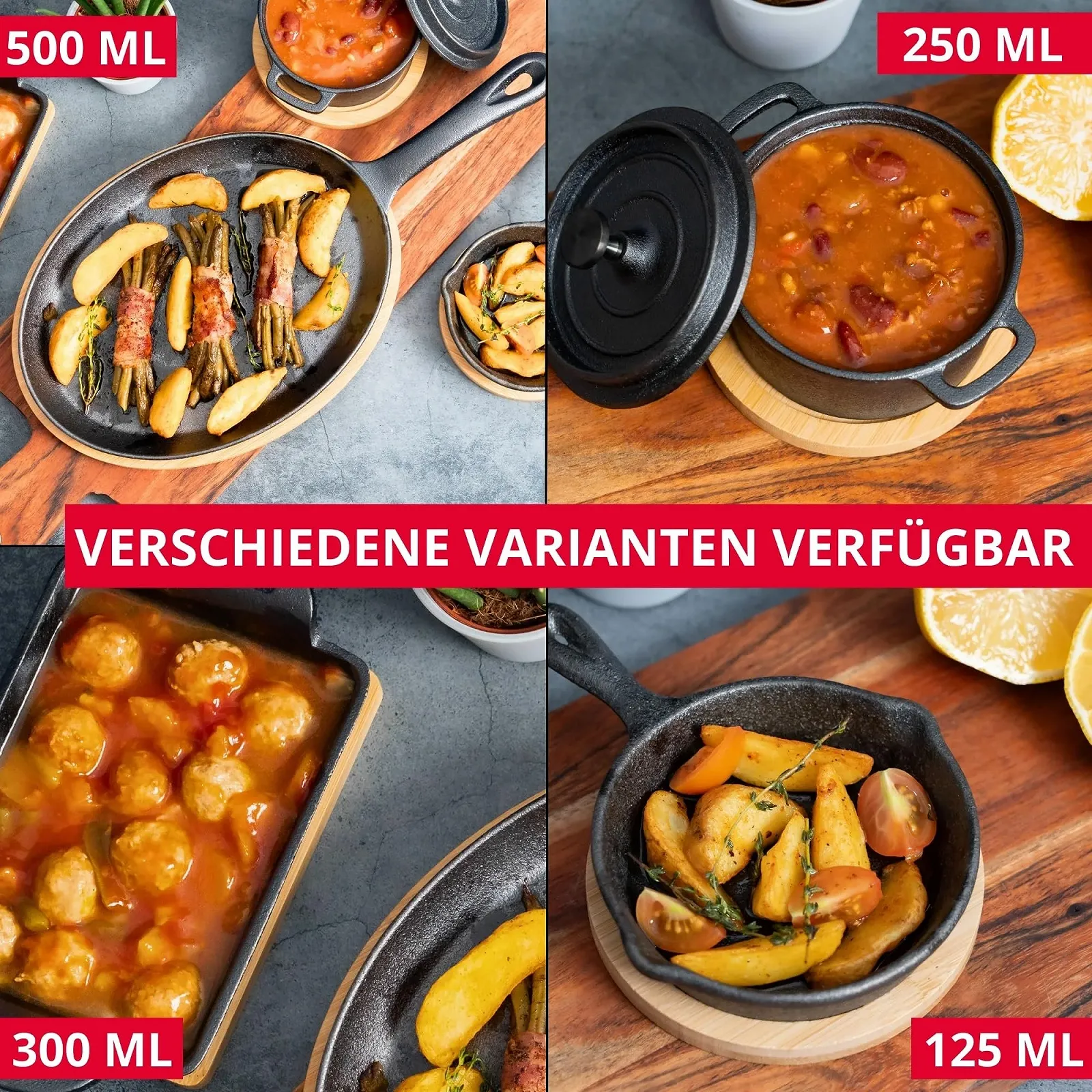 Горщик чавунний Westmark Tapas + Friends з кришкою та бамбуковою підставкою 250 мл, фото №8