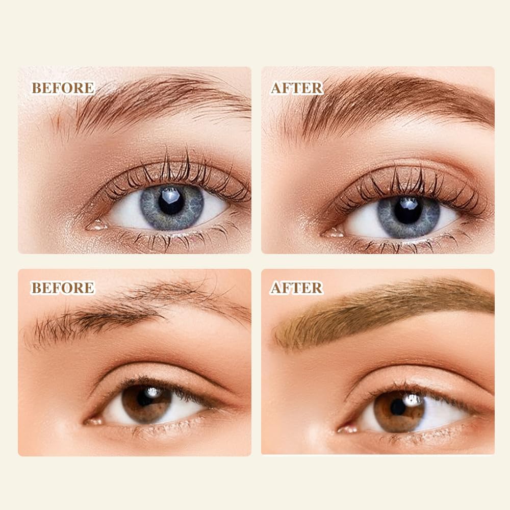 Олівець для брів Magic Microblading 3D Eyebrow 4 Fork Tip Tattoo 3 Pieces Light Brown, фото №7