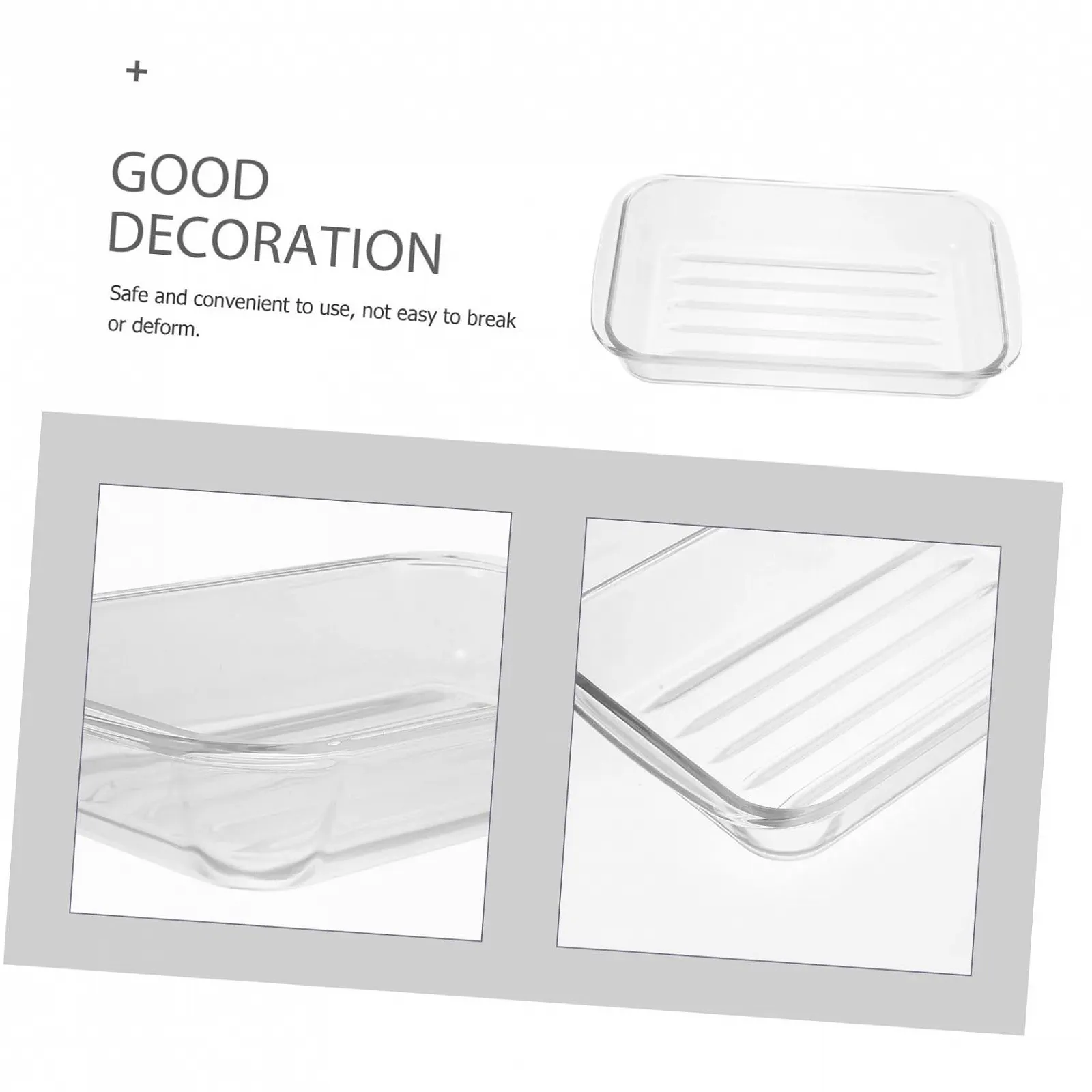 Форма для запікання велика із загартованого термостійкого скла для духовки та мікрохвильової печі, фото №3