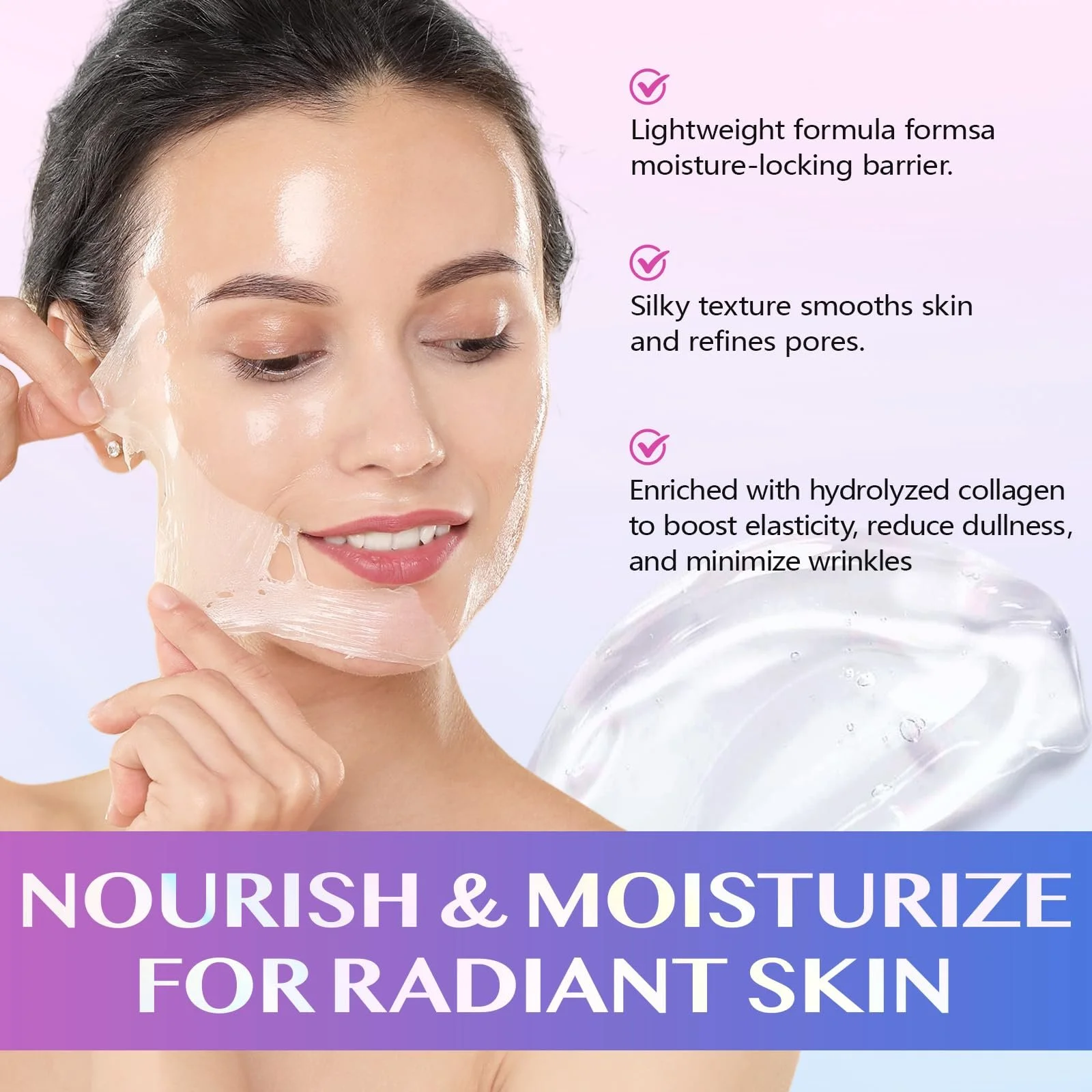 Нічна маска Collagen, Маска Collagen на ніч, Маска Collagen на ніч для пружності шкіри, фото №3