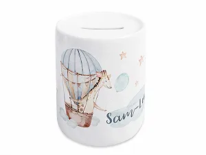 Скарбничка дитяча GRAZDesign Жираф із повітряною кулею Персоналізована - Фото 1