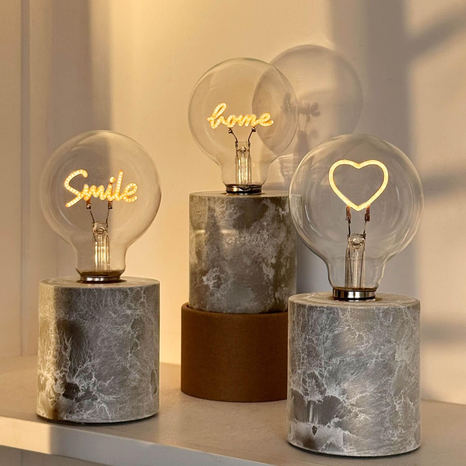 Настільна лампа Mea-Living Lucia Concrete Star бездротова на батарейках Індустріальна Ретро, фото №3