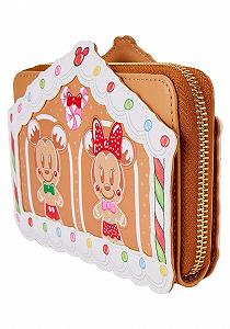 Кошелек на молнии Loungefly Disney Mickey & Friends Gingerbread House Disney, Ocean Tides, стандартный размер, современный synthetic.ua - Фото 1