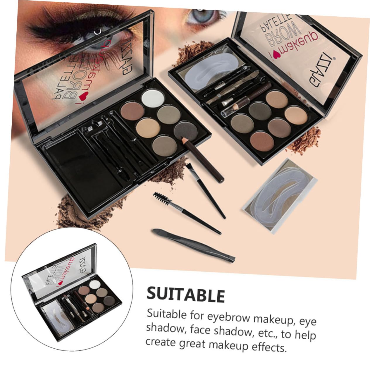 Набір FRCOLOR Пудра для брів Натуральна Жіноча, фото №6