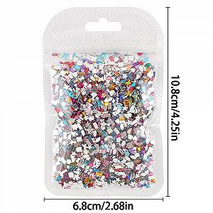 Стразы для ногтей Разные формы 3D Сердце Цветок Звезда 3000 шт. synthetic.ua - Фото 1