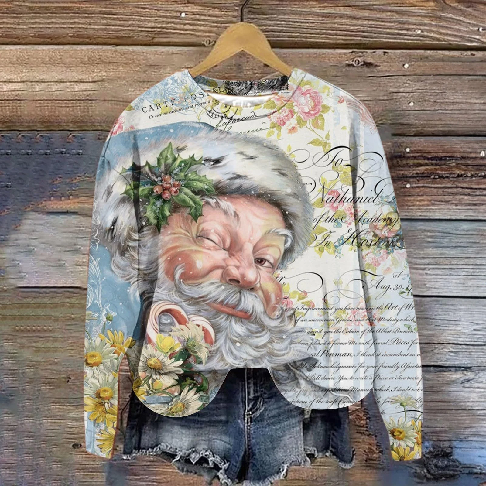 Жіноча толстовка Qixiu З круглим вирізом і довгими рукавами, фото №2