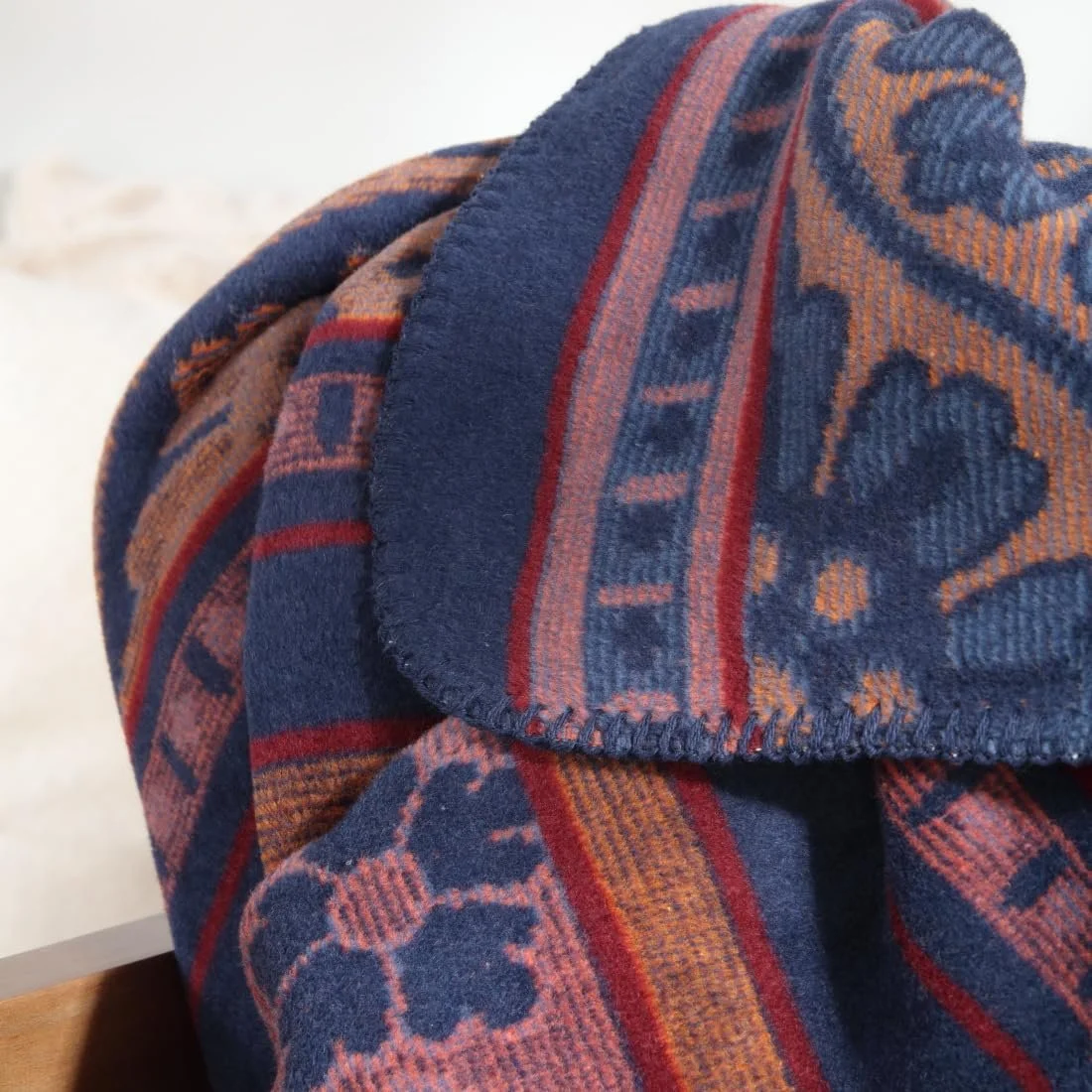 Покрывало Biederlack Persian Garden 150 x 200 см темно-синий/оранжевый, фото №4