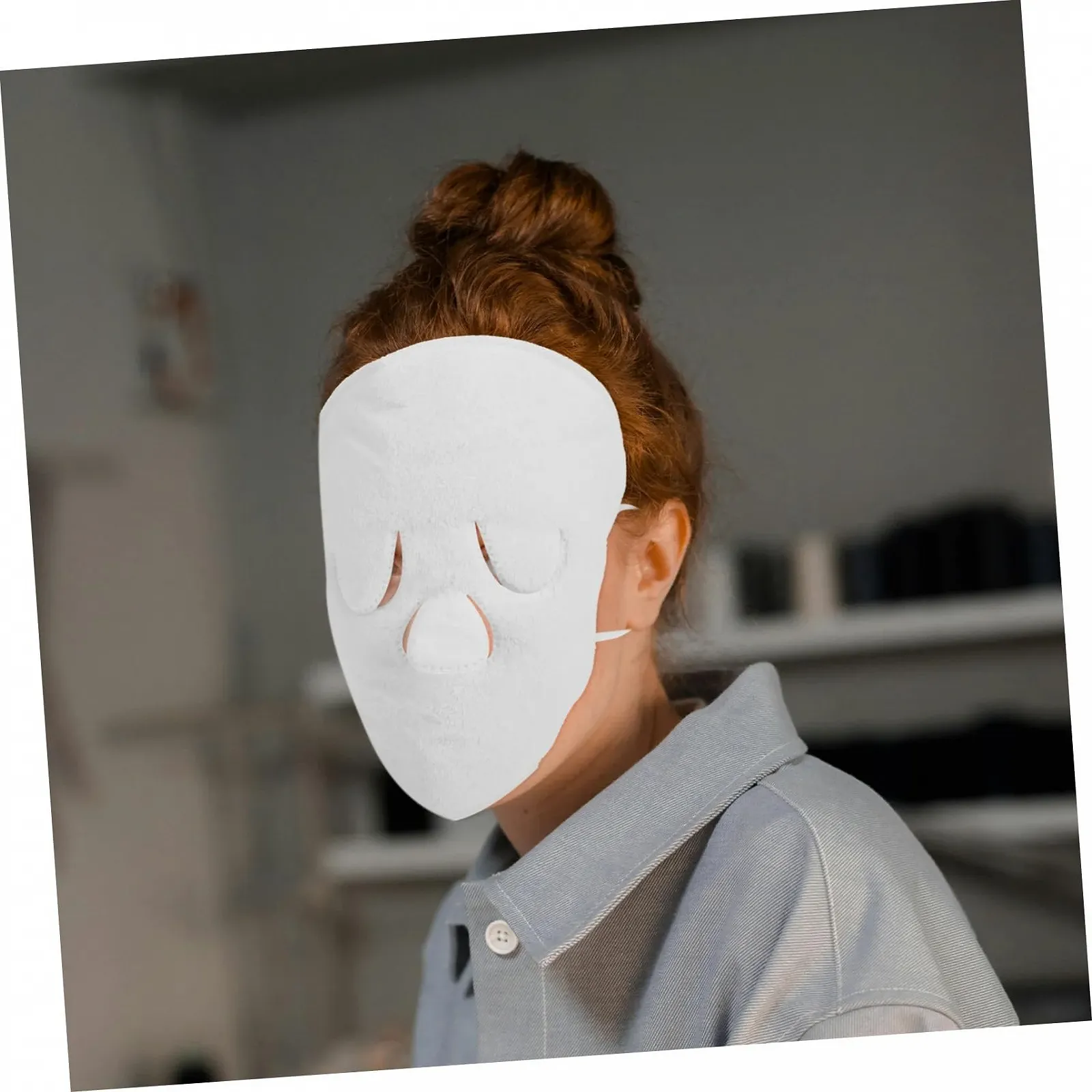 Маска для обличчя CALLARON Багаторазова, товста, м’яка з петлями для вух, теплозберігаюча, фото №6