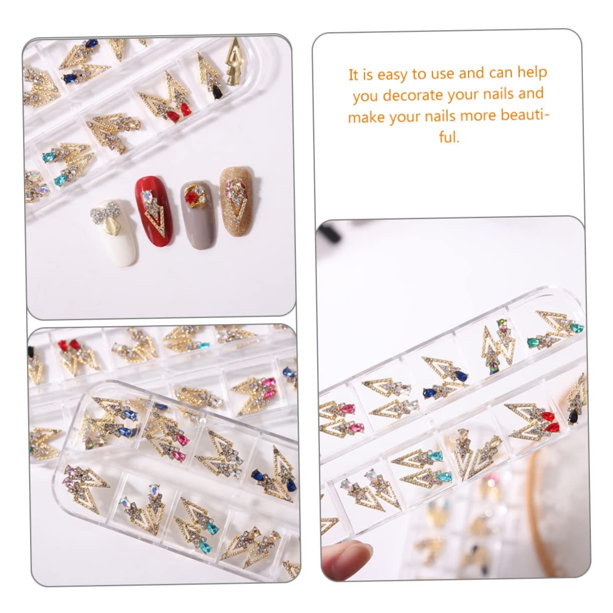 Украшение для ногтей, блестящие стразы для маникюра, фото №9